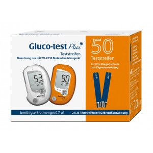 GLUCO TEST Plus Blutzuckerteststreifen